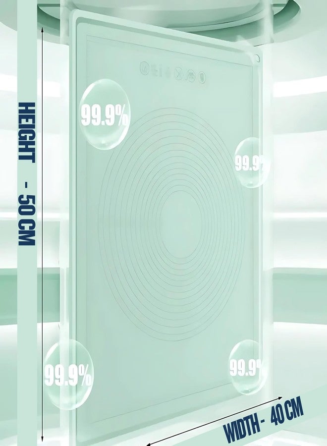 PureBake حصيرة خبز سيليكون من بيوربيك، 50×40 سم، سميكة للغاية، غير لاصقة، مقاومة للحرارة، قابلة لإعادة الاستخدام، مناسبة لعجن العجين، والبسكويت، والفطائر، والبيتزا، ومستلزمات الخبز، خالية من مادة BPA، سهلة التنظيف - (قطعة واحدة خضراء) - Image 3